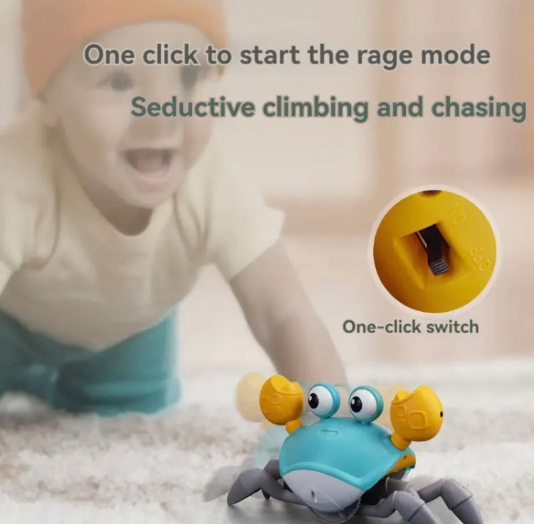 Baby Crawling Crab Toy, Rechargeable Electric Crab Run Away, LED Light Up Kids Toddler Baby Crawling Crab Toy, Rechargeable Electric Crab Run Away, LED Light Up Kids Toddler